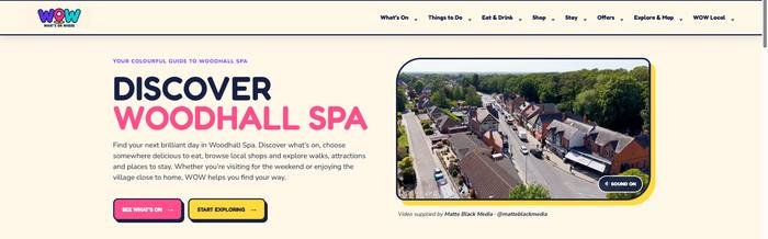 WOW Lincs website homepage
